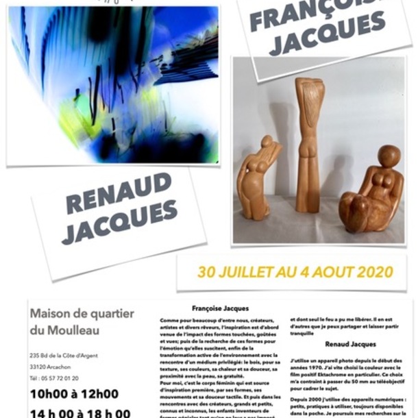 Les expositions du mois de juillet au Moulleau: Espace partagé